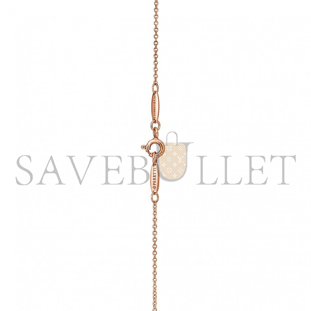 TIFFANY ELSA PERETTI® LETTER A PENDANT IN 18K ROSE GOLD WITH DIAMONDS 68806720